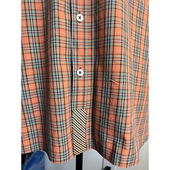 Billy Reid Plaid Men’s XL Cotton Button Up Long Sleeve Shirt Made In Italy‎ - Picture 5 of 11